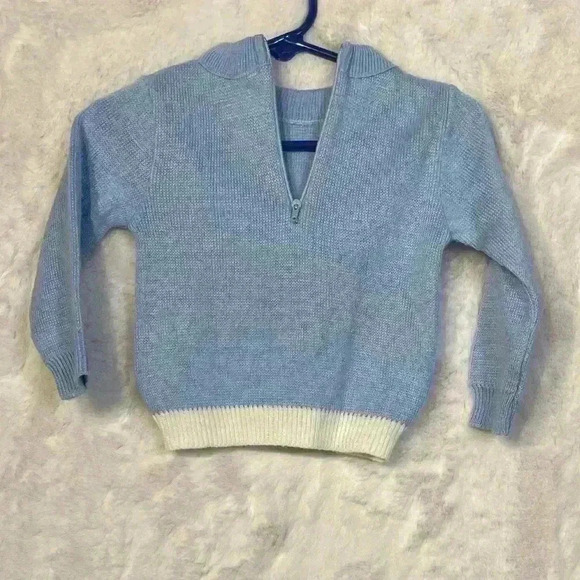 Vintage Baby Boy Two Piece 12 Month Sweater & Vest Classic Winter Theme Snowman - Picture 3 of 9